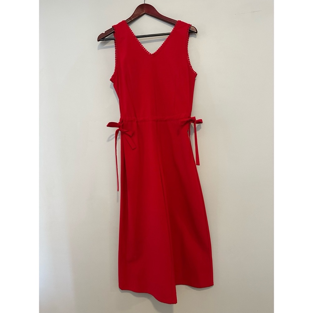 Carolina Belle Candy Red Midi Romper